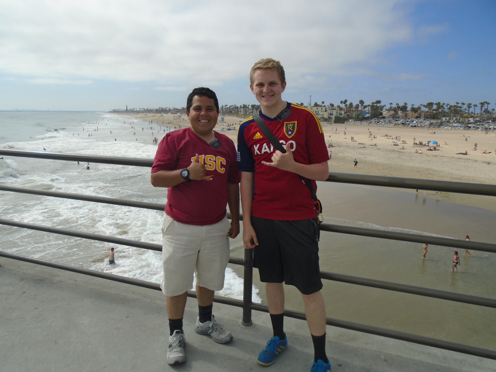 On the pier at Huntington Beach